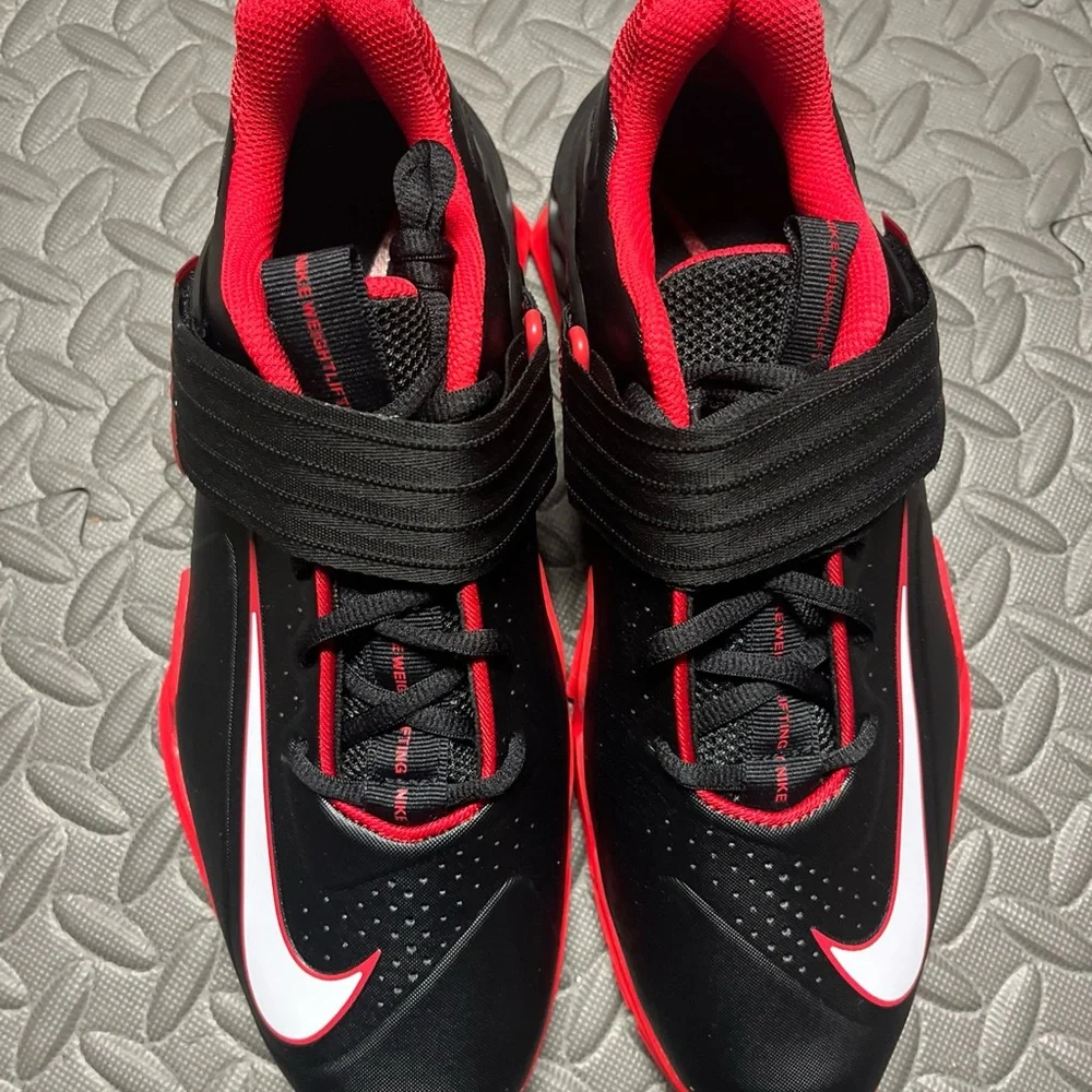 Nike Savaleos Weightlifting Shoes Black Red CV5708-002 Men's 10.5 NEW - Picture 5 of 10